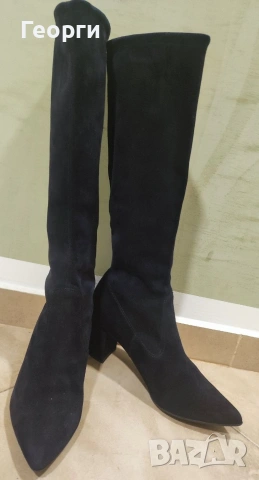 Нови дамски стретч ботуши Peter Kaiser от велур, снимка 7 - Дамски ботуши - 53775666
