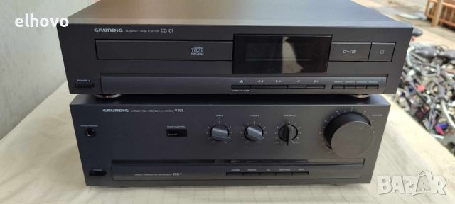 Стерео усилвател, cd player Grundig, V101, CD101, снимка 1 - Ресийвъри, усилватели, смесителни пултове - 46139564