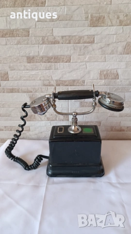 Стар немски телефон с вилка - царско време - 1920" година, снимка 2 - Антикварни и старинни предмети - 53255424