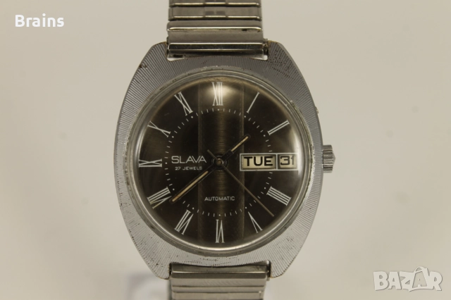 Руски Ръчен Часовник SLAVA 2627 Automatic Със 27 Камъка, снимка 4 - Мъжки - 52734077