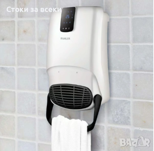 Печка вентилаторна за баня MBH-2007D, 2000W, eлектронно упраление, снимка 2 - Отоплителни печки - 53308254