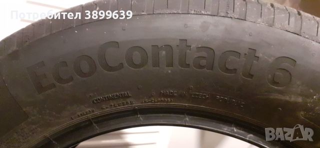 4 бр летни гуми, CONTINENTAL EcoContact 6 215/65 R17 103V XL, снимка 2 - Гуми и джанти - 45395385