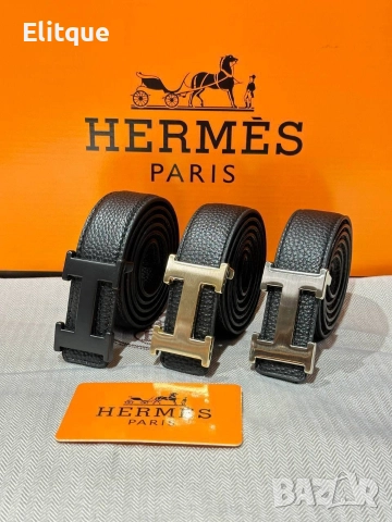 колани от естествена кожа в кутия Hermes , снимка 6 - Колани - 52908187