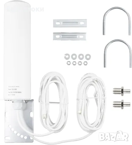 BOOBRIE 4G 5G LTE антена Външна 10dBi антена 698-2700 3300-3800MHz WiFi антена Външен SMA конектор, снимка 1 - Други - 48722111