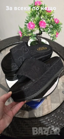 Gucci Дамски Черни Високи Чехли Гучи Код E1312