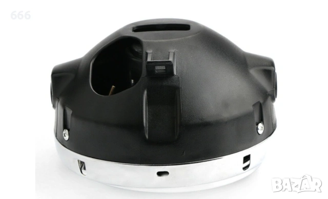 инча фар за мотоциклет, Mmgoqqt, 35W, бяло стъкло, кръгла форма, снимка 6 - Аксесоари и консумативи - 54065004