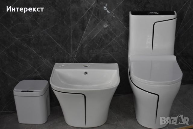 Керамичен тоалетен комплект за баня , снимка 1 - ВИК - 45892627