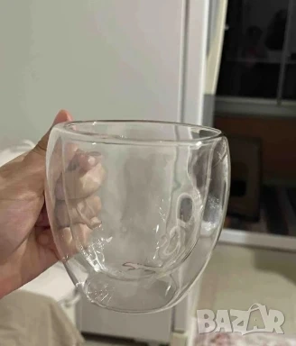 Стъклена чаша за кафе с двойно дъно 200ml