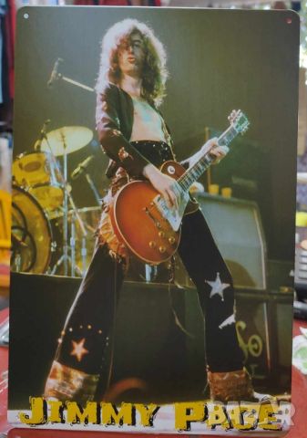 Jimmy Page-метална табела (плакет), снимка 1