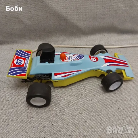 Стара Рядка Българска Соц Играчка Количка с Дистанционно Формула Вида Спорт, снимка 3 - Колекции - 49892869