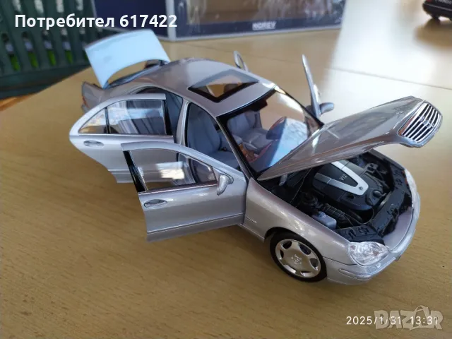 1: 18 Метален модел на Mercedes-Benz S600  - V12 , 1998 W220- Norev, снимка 11 - Колекции - 48910786