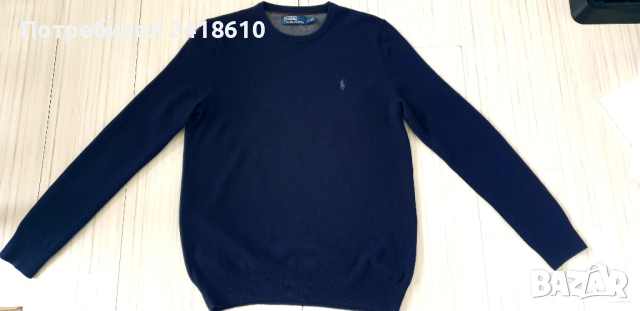 POLO Ralph Lauren Wool Mens Size S ОРИГИНАЛ! Мъжки Вълнен Пуловер, снимка 4 - Пуловери - 53082224