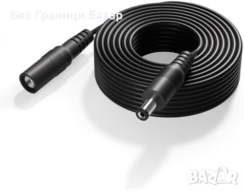 Нов 12V 5м DC Удължителен Кабел 5.5x2.1mm за Охранителни Камери, снимка 7 - Други стоки за дома - 45220285