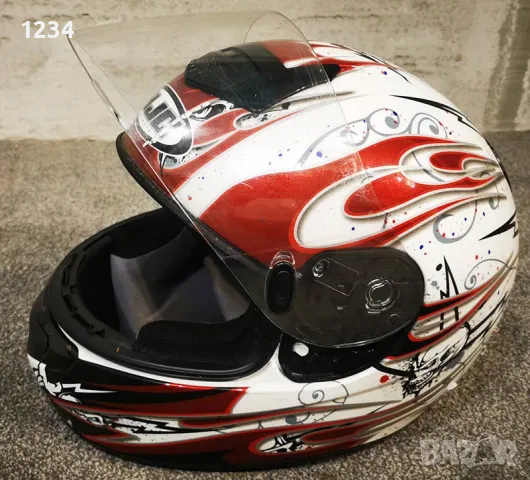 КАСКА шлем HJC размер S (55-56см) за мотоциклет (мотор), скутер, АТВ , снимка 4 - Аксесоари и консумативи - 49692242