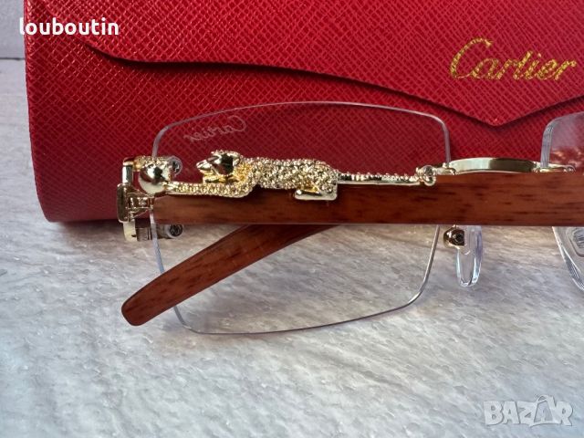 Cartier висок клас слънчеви очила Мъжки Дамски слънчеви с дървени дръжки, снимка 16 - Слънчеви и диоптрични очила - 45639990