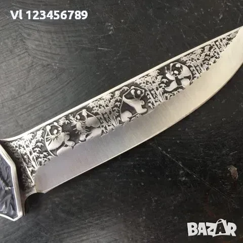 Инкрустиран ловен нож -175х320 мм, снимка 2 - Ножове - 50741505