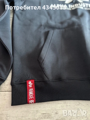 Суичър Alpha Industries, снимка 3 - Суичъри - 54156176