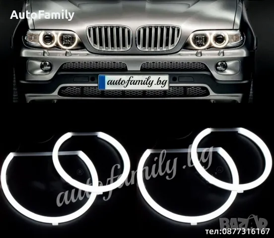 Cotton LED Angel Eyes Ангелски очи BMW E39, снимка 1 - Аксесоари и консумативи - 48142046