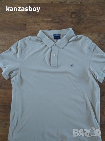 GANT Men's Polo - страхотна мъжка тениска 2ХЛ, снимка 6 - Тениски - 46760740