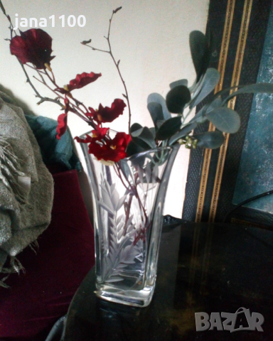 Кристална ваза Арт Деко , снимка 5 - Вази - 44957989
