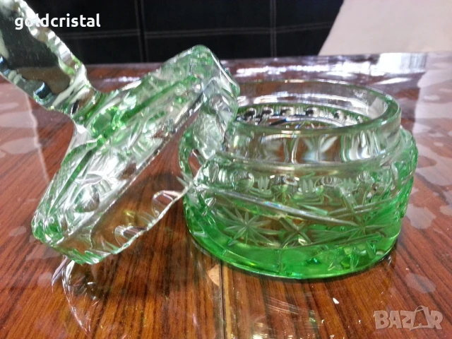 стара кристална кутия захарница , снимка 7 - Антикварни и старинни предмети - 50509052