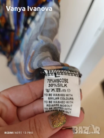 Шарена рокля 30% коприна, снимка 9 - Рокли - 51319042