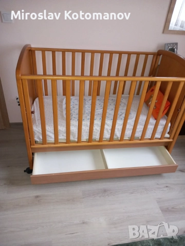 Детска кошара 132 х 73см с матрак, снимка 3 - Бебешки легла и матраци - 52927233