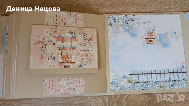 Бебешки ръчно изработен албум за снимки, подарък за погача, подарък за бебе , снимка 6 - Други - 46716434