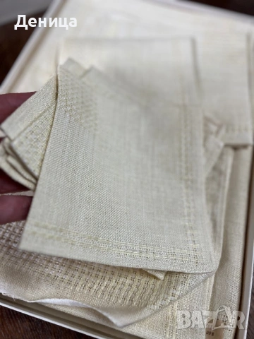 Винтидж комплект покривка от немската марка Echt Bielefelder, отбелязваща 100 години от основаването, снимка 3 - Покривки за маси - 54061222