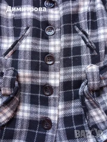 Карирано палто М размер, снимка 6 - Палта, манта - 50434463