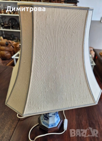 Винтидж нощна лампа, син лук, снимка 9 - Настолни лампи - 53955366