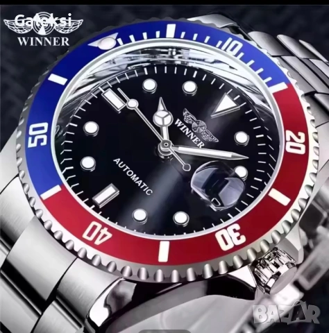 Мъжки модерни и стилни автоматични часовници WINNER*/“Промоция”!, снимка 4 - Мъжки - 51275666