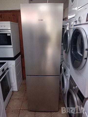 Иноксов комбиниран хладилник с фризер Бош Bosch Total No Frost A+++ 2 години гаранция!