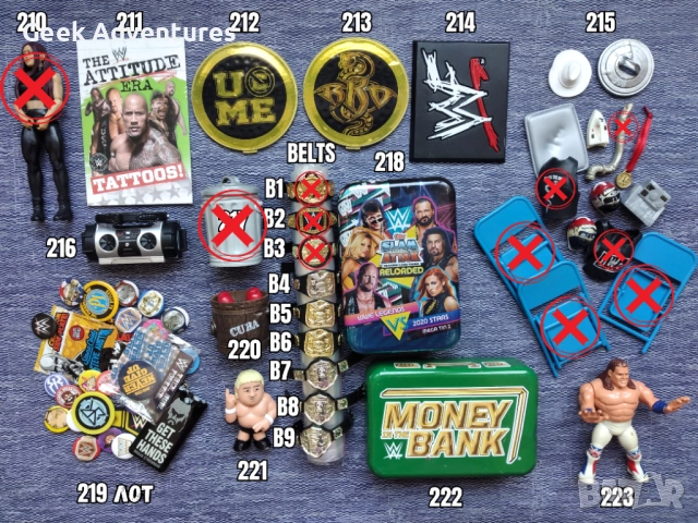 WWE Кеч Колекция - Екшън Фигурки, Аксесоари, Кечисти, Списания, Картички, снимка 9 - Колекции - 47660667