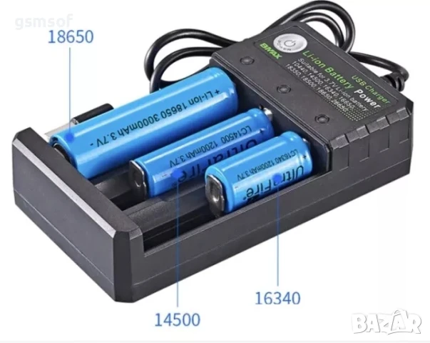 Универсално зарядно за батерии 18650 Li-ion , снимка 2 - Друга електроника - 50615505