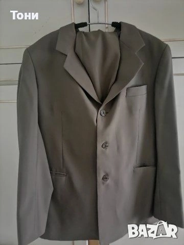 Нов Мъжки Сив Костюм L, снимка 3 - Костюми - 53485409