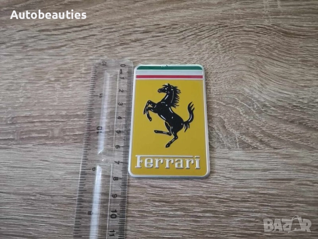 правоъгълна емблема Ferrari малък размер, снимка 2 - Аксесоари и консумативи - 52360479