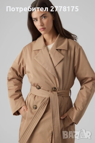 НОВ с етикет Vero Moda дебел тренч с подплата , снимка 3 - Палта, манта - 53170088
