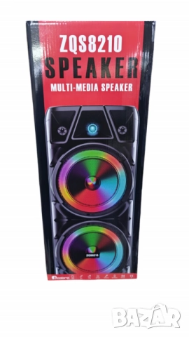 Bluetooth тонколона speaker ZQS-8210 2x8" 4800mAh, снимка 4 - Друга електроника - 52099334