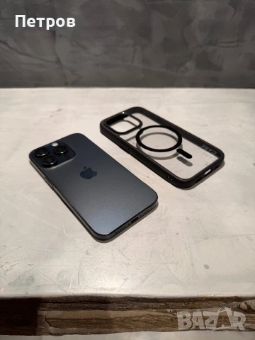 100% battery! Iphone 15 Pro 256 GB Blue Titanium, снимка 3 - Apple iPhone - 53566941