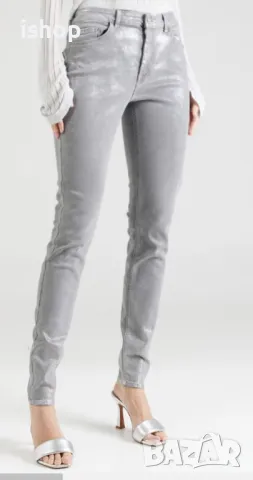 Дънки С Блестящ Ефект Сив/Сребрист