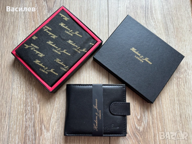 Hudson&James LONDON мъжки портфейл портмоне естествена кожа внос Англия, снимка 7 - Портфейли, портмонета - 47231338