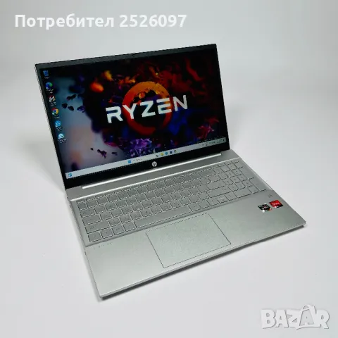 HP Pavilion 15/FHD IPS/Ryzen 3 5300U/12GB DDR4/256GB NVMe/Подсветка, снимка 1 - Лаптопи за работа - 48831227