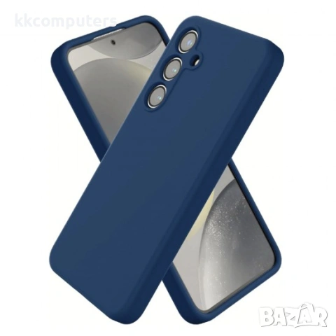 Силиконов кейс iPaky матиран, За Samsung Galaxy S26 Plus, Тъмносин и Протектор