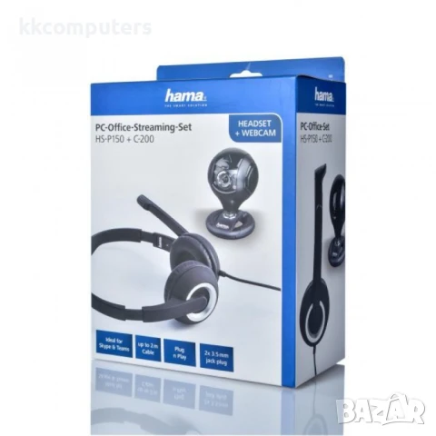HAMA HS-P150, Слушалки с микрофон, Камера Spy Protect 720P, Черен Комплект, снимка 3 - Резервни части за телефони - 50564225