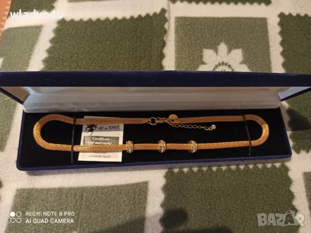 Колие със Сваровски кристали -10e, снимка 4 - Колиета, медальони, синджири - 49940258