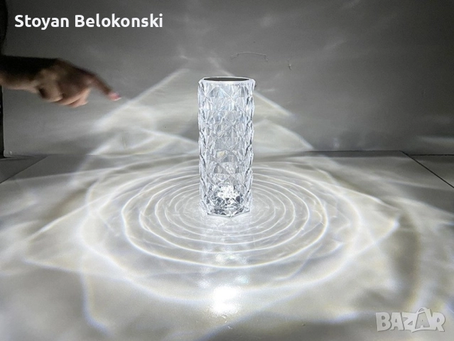 Декоративна настолна лампа - студено бяла светлина