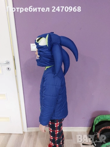 Детско зимно яке - Соник 122см., снимка 2 - Детски якета и елеци - 53140924