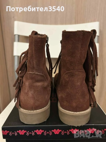 Кафяви боти Зара/Zara, снимка 6 - Дамски боти - 48558106