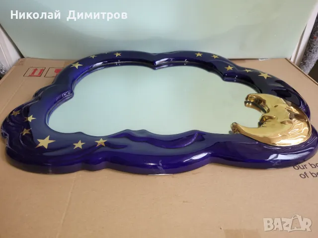 Продавам огледало ОБЛАК 67х48 см Порцелан рамка, снимка 4 - Други - 49911439